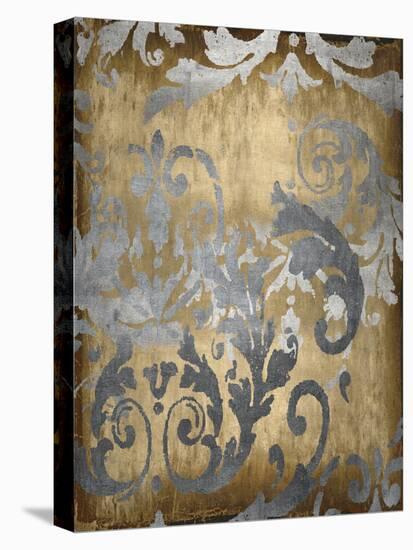 Damask in Gold I-Ellie Roberts-Stretched Canvas