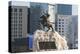 Damdin Sukhbaatar statue with skyscrapers in the background, Ulan Bator, Mongolia, Central Asia, As-Francesco Vaninetti-Premier Image Canvas