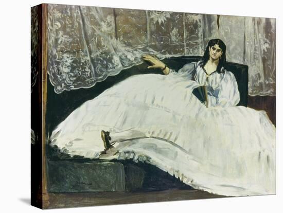 Dame Mit Faecher (La Maitresse De Baudelaire), 1863-Edouard Manet-Premier Image Canvas