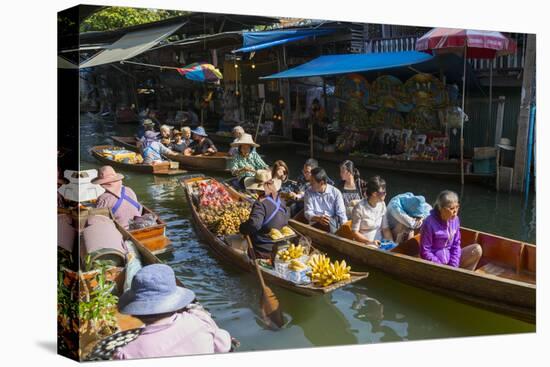 Damnoen Saduak Floating Markets, Bangkok, Thailand, Southeast Asia, Asia-Frank Fell-Premier Image Canvas