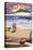 Dana Point, California - Sunset Beach Scene-Lantern Press-Stretched Canvas