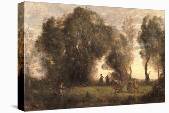 Dance of the Nymphs-Jean-Baptiste-Camille Corot-Stretched Canvas