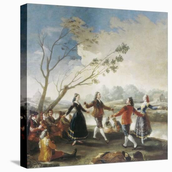 Dance on the Banks of the River Manzanares-Francisco de Goya-Stretched Canvas