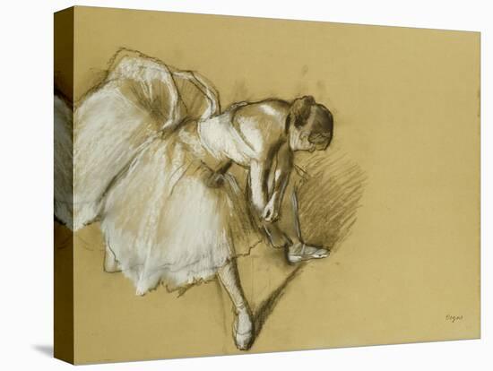 Dancer Adjusting Her Shoe, circa 1890-Edgar Degas-Premier Image Canvas
