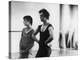 Dancer Mikhail Baryshnikov and Choreographer Twyla Tharp Resting during Rehearsal-Gjon Mili-Premier Image Canvas