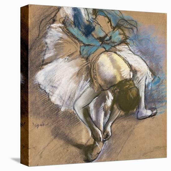 Dancer Putting on her Shoes-Edgar Degas-Premier Image Canvas