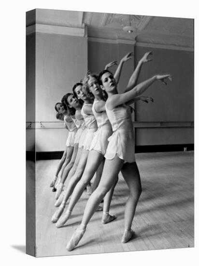 Dancers at George Balanchine's School of American Ballet During Rehearsal in Dance Posture-Alfred Eisenstaedt-Premier Image Canvas