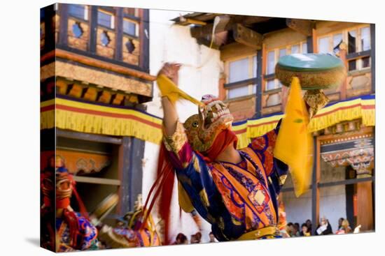 Dancers at Jakar Festival at Jakar Dzong, Bumthang, Bhutan-Howie Garber-Premier Image Canvas