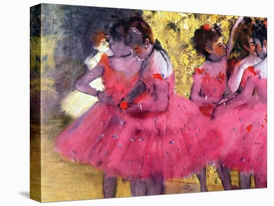 Dancers in Pink, Between the Scenes-Edgar Degas-Premier Image Canvas