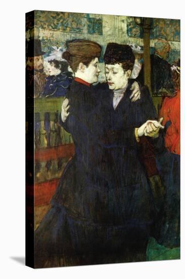 Dancing a Valse-Henri de Toulouse-Lautrec-Stretched Canvas