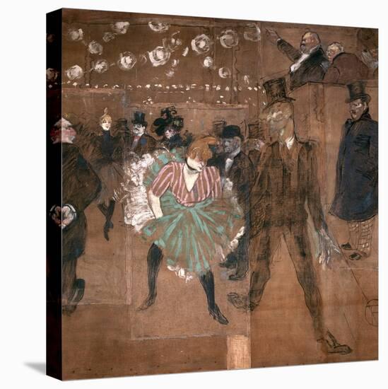 Dancing at the Moulin Rouge: La Goulue and Valentin Le Desosse 1895-Henri de Toulouse-Lautrec-Premier Image Canvas