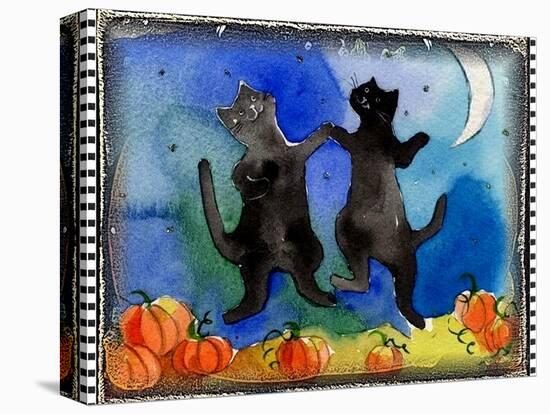 Dancing Black Cats Halloween-sylvia pimental-Stretched Canvas