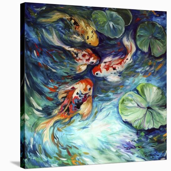 Dancing Colors Koi-Marcia Baldwin-Stretched Canvas