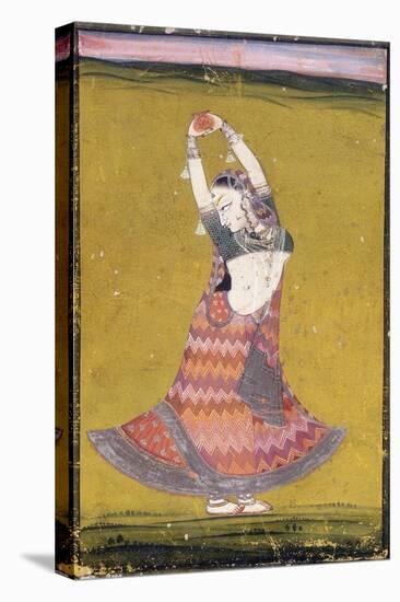 Dancing Girl, Early 19th Century (Gouache with Gold and Silver Paint on Paper)-null-Premier Image Canvas