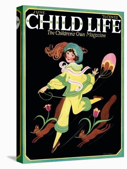 Dancing Girl with Squirrels - Child Life, June 1925-Hazel Frazee-Premier Image Canvas