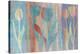 Dancing Tulips Blue Pink-Cora Niele-Stretched Canvas