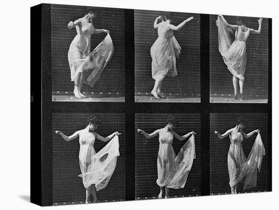 Dancing Woman, Plate 187 from 'Animal Locomotion', 1887 (B/W Photo)-Eadweard Muybridge-Premier Image Canvas
