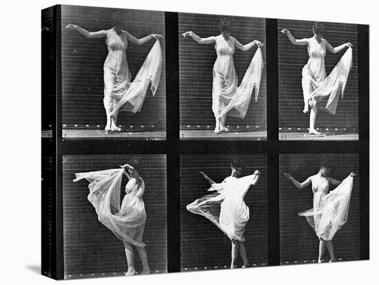 Dancing Woman, Plate 187 from 'Animal Locomotion', 1887 (B/W Photo)-Eadweard Muybridge-Premier Image Canvas