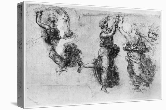 Dancing Women, Late 15th or Early 16th Century-Leonardo da Vinci-Premier Image Canvas