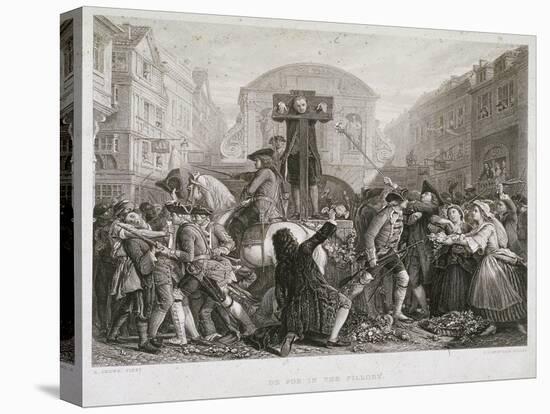 Daniel Defoe in the Pillory, Temple Bar, London, C1840?-JC Armytage-Premier Image Canvas