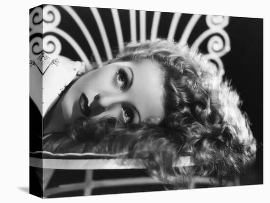 Danielle Darrieux, photo par Ray Jones, 1938 (b/w photo)-null-Stretched Canvas