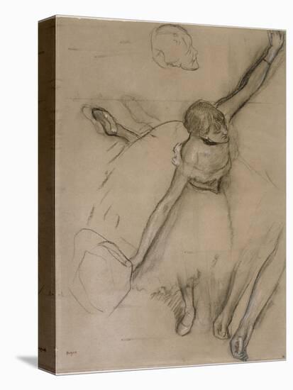 Danseuse au bouquet et étude de bras-Edgar Degas-Premier Image Canvas