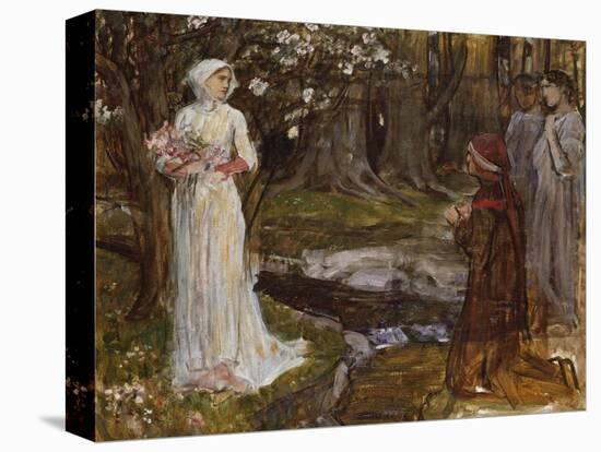 Dante and Beatrice-John William Waterhouse-Premier Image Canvas