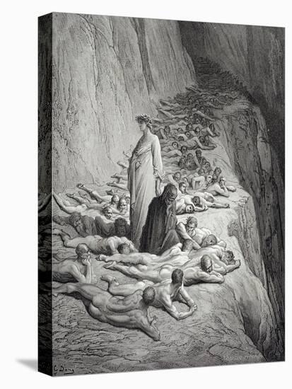 Dante and Pope Adrian V-Gustave Dore-Premier Image Canvas