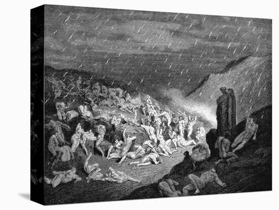 Dante and Virgil Looking Down Upon Souls in Torment in the Inferno, 1863-Gustave Doré-Premier Image Canvas