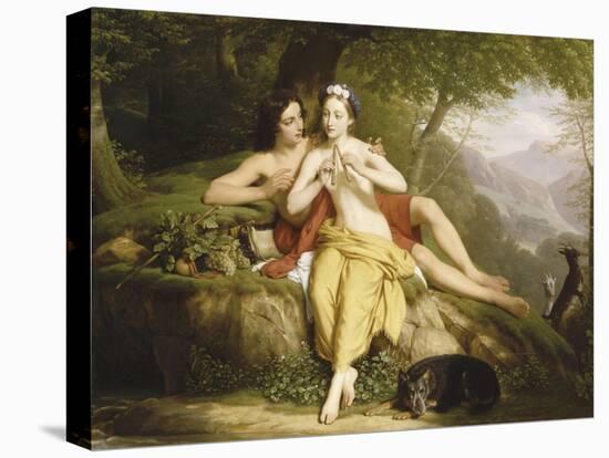 Daphnis et Chloé-Louis Hersent-Premier Image Canvas