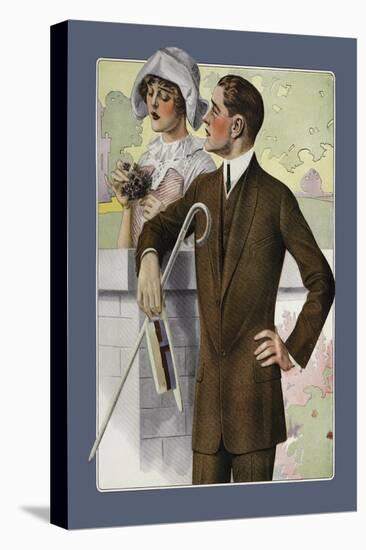 Dapper Man and Maudlin Girl-null-Stretched Canvas