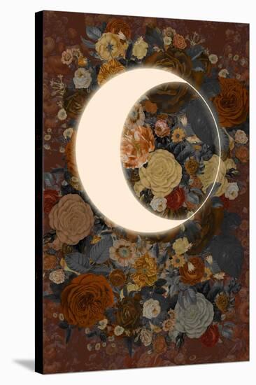 Dark Floral Lunar Eclipse-null-Stretched Canvas