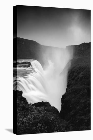 Dark Gullfoss Power & Midnight Magic Iceland Mystery Black White-Vincent James-Premier Image Canvas