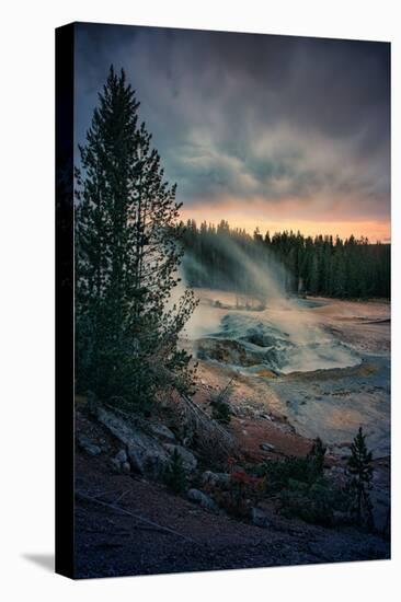 Dark Yellowstone, Biscuit Basin, National Park, Wyoming-Vincent James-Premier Image Canvas