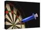 Dartboard with a Medical Syringe in Center Target-null-Stretched Canvas