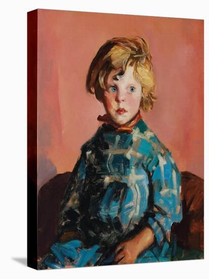 Das blau karierte Kleid (The blue plaid dress). 1927-Robert Henri-Premier Image Canvas