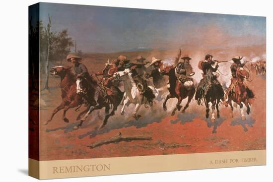 Dash For Timber-unknown Remington-Stretched Canvas