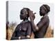 Dassanech Girl Braids Her Sister's Hair at Her Village in the Omo Delta-John Warburton-lee-Premier Image Canvas