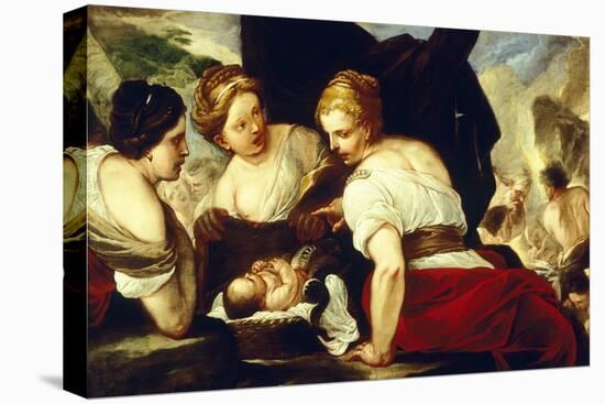 Daughters of Cecrops Opening Basket Which Holds Baby Erichthonius-Luca Giordano-Premier Image Canvas