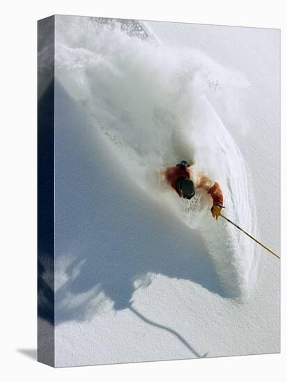 Dave Richards Skiing in Deep Powder Snow-Lee Cohen-Premier Image Canvas