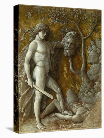 David and Goliath. Monochrome workshop painting Imitation of a relief (around 1490)-Andrea Mantegna-Premier Image Canvas