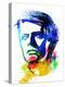 David Bowie Watercolor-Nelly Glenn-Stretched Canvas