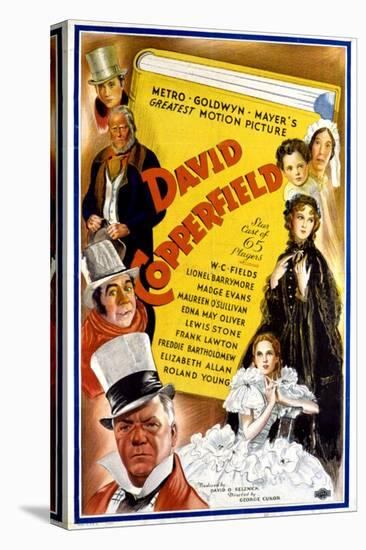 David Copperfield, W.C. Fields, Freddie Bartholomew, 1935-null-Stretched Canvas