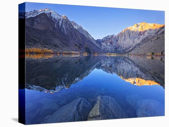 Dawn at Convict Lake in the Fall before the Fisherman Get on the Lake in California.-Miles Morgan-Premier Image Canvas