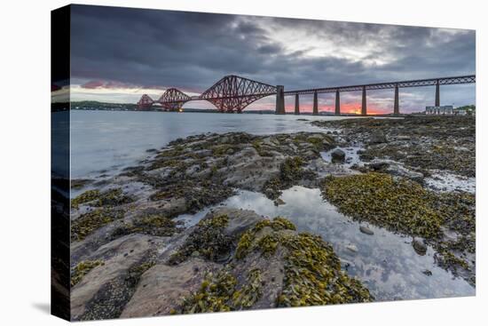 Dawn Breaks over the Forth Rail Bridge, UNESCO World Heritage Site, and the Firth of Forth-Andrew Sproule-Premier Image Canvas