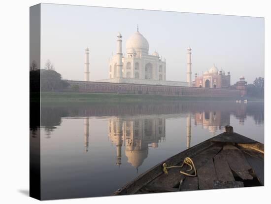 Dawn on the Taj Mahal from Yamuna River, UNESCO World Heritage Site, Agra, Uttar Pradesh, India-Ben Pipe-Premier Image Canvas