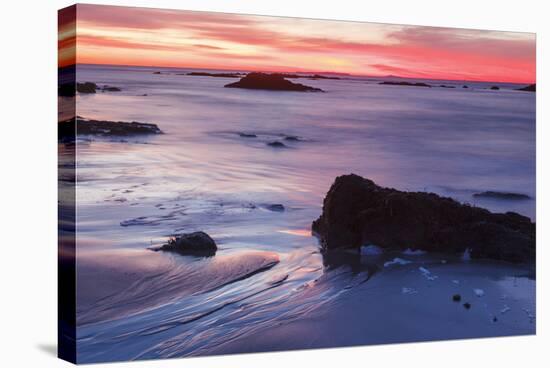Dawn over the Atlantic Ocean in Rye, New Hampshire. Wallis Sands SP-Jerry & Marcy Monkman-Premier Image Canvas