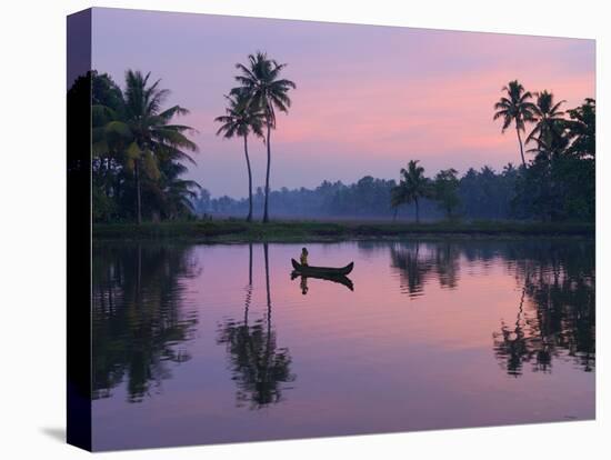Dawn over the Backwaters, Near Alappuzha (Alleppey), Kerala, India, Asia-Stuart Black-Premier Image Canvas