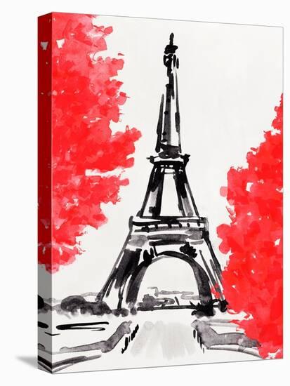 Day in Paris II-Annie Warren-Stretched Canvas