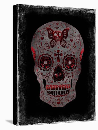 Day of the Dead in Red-Martin Wagner-Stretched Canvas